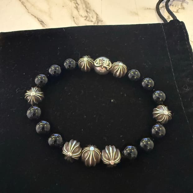 크롬하츠 10MM 8볼 비즈팔찌