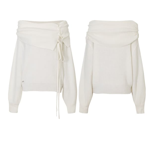 페인오어플레져 카렌 코르셋 니트 KAREN CORSET KNIT whit