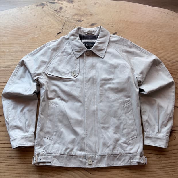 (Lacoste) 빈티지 라이트 베이지 해링턴 자켓