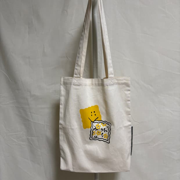 (민트급) 캐피탈 트윌 캔버스 노벨 토트백 패키쉬 레인보우