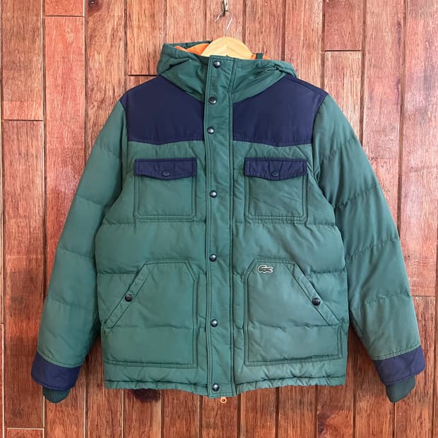 라코스테 면 다운 점퍼