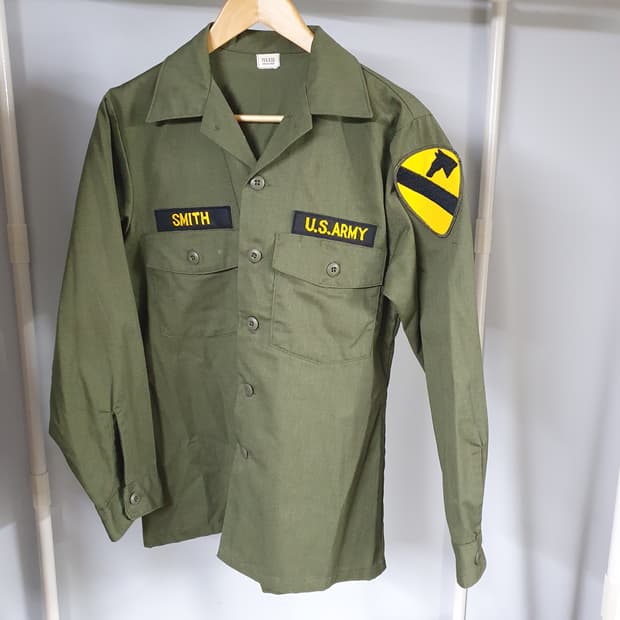 미군 OG-507 자수 유틸리티 셔츠