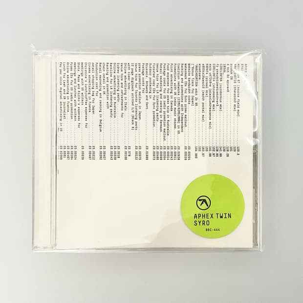 일본 초판 에이펙스 트윈(Aphex Twin) - Syro cd