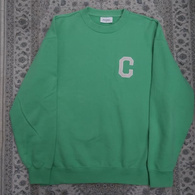 커버낫 C 로고 맨투맨 그린 M