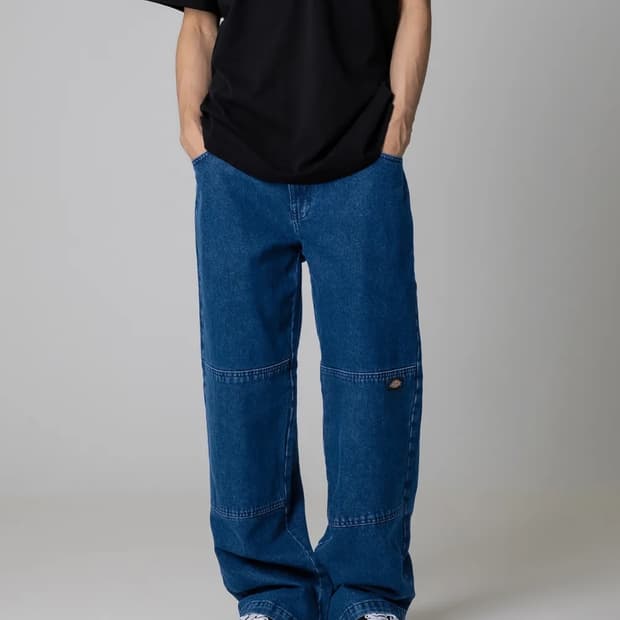 디키즈 더블니 85283 데님 팬츠 빈티지블루