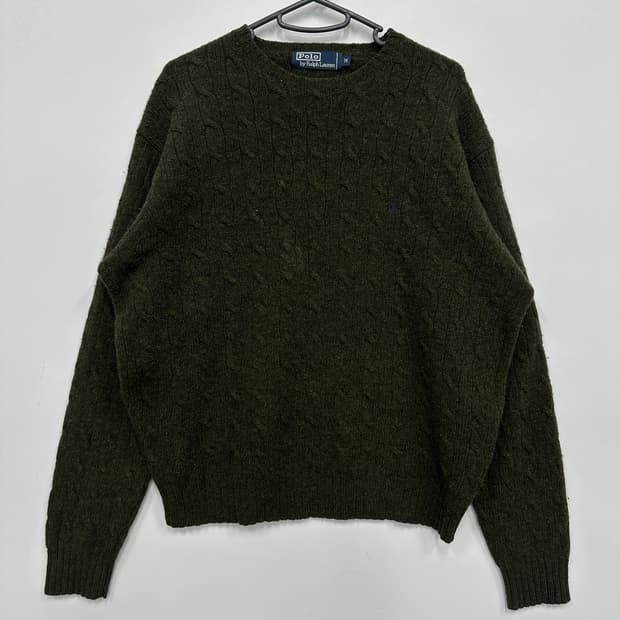 폴로 카키 니트 