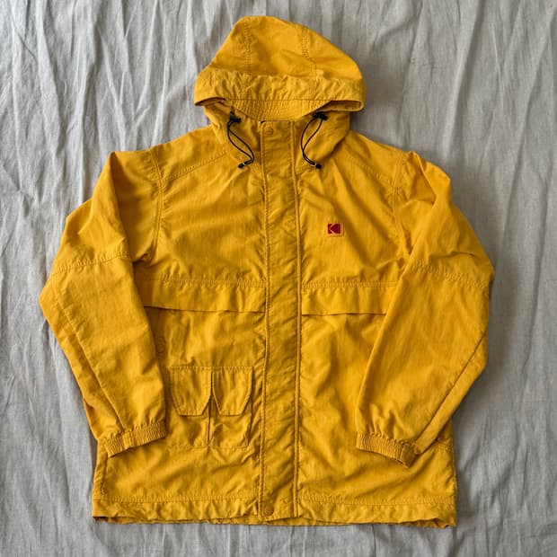 코닥 나일론 노란색 바람막이 M 