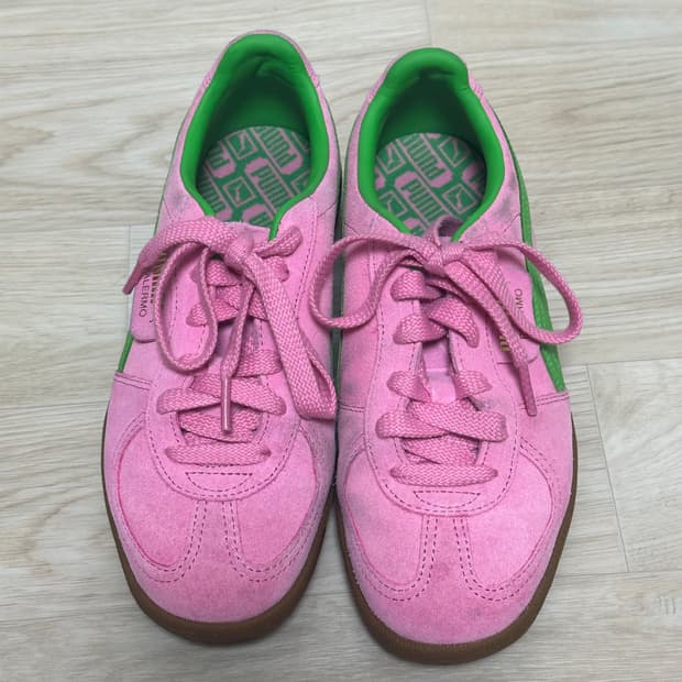 푸마 팔레르모 스페셜 핑크 그린 245