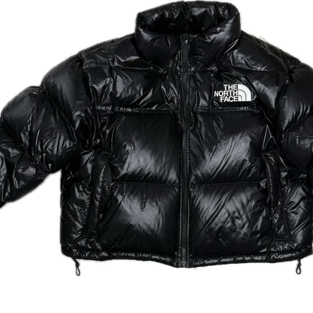 노스페이스 화이트 라벨 눕시 숏 자켓 패딩 블랙