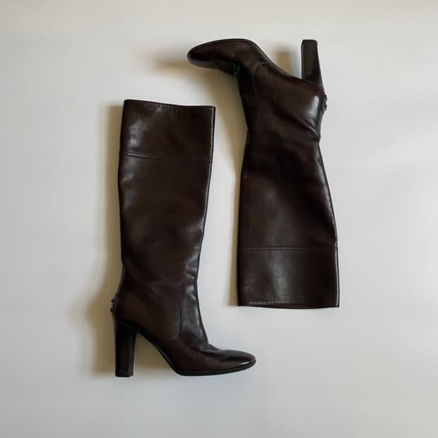 Tod’s 토즈 롱부츠 브라운 235