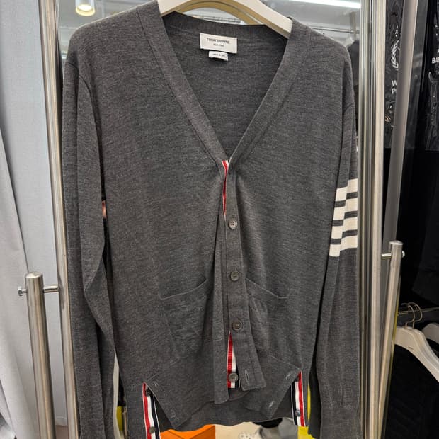 톰브라운 사선완장 울 가디건 4  