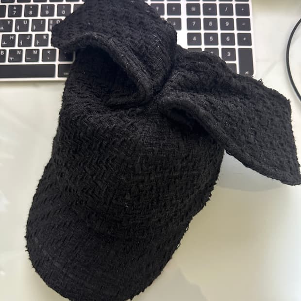 유희 버니 트위드 볼캡