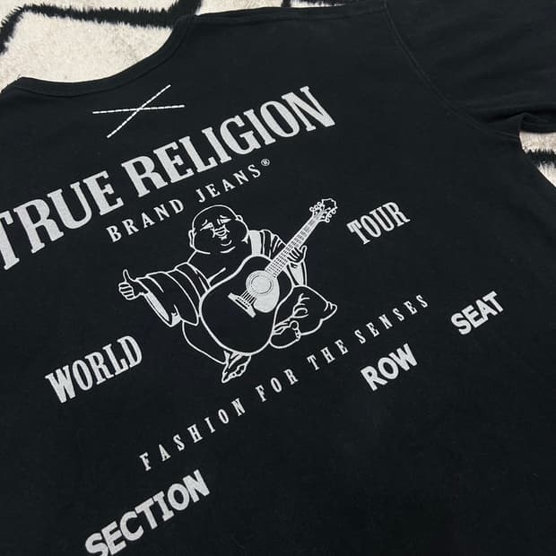 [L]트루릴리전 오리진 오버핏 반팔/블랙