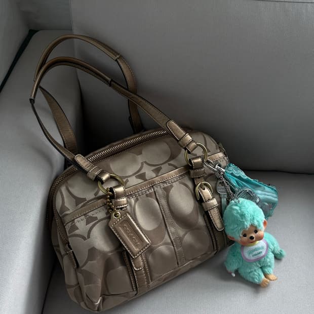 Coach champagne shoulder bag