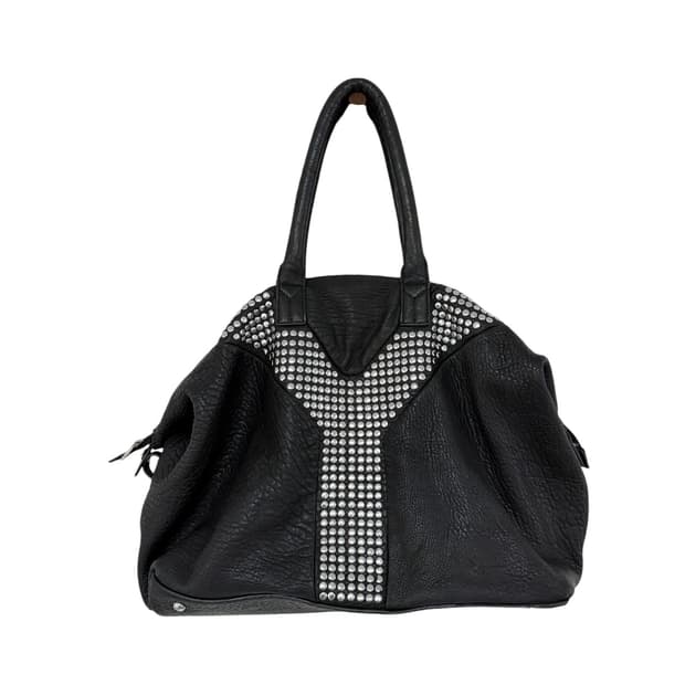 입생로랑 이지백 스터드 숄더백 블랙