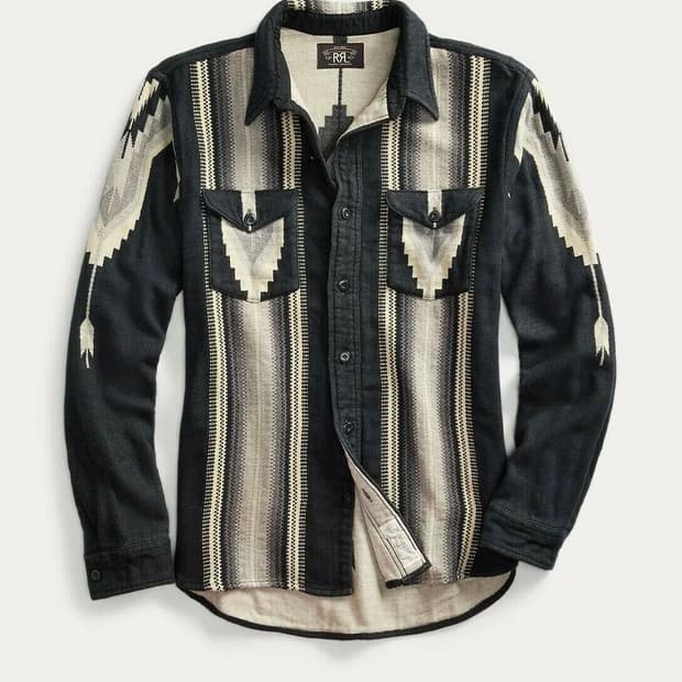 RRL 나바호 자카드 웨스턴 플란넬 오버셔츠