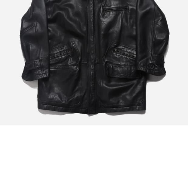 D'HOMME A HOMME의 양가죽 블랙 카코트