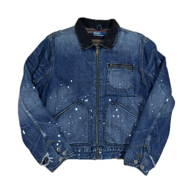 폴로 랄프로렌 40‘s Lee 191j  모티브 블랭킷 데님 자켓