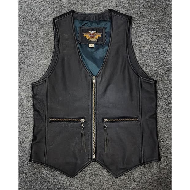 할리 데이비슨 소가죽 조끼 가죽베스트 M