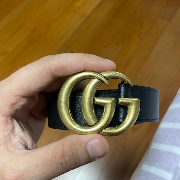 구찌 GG 금장 마몬트 벨트 팝니당