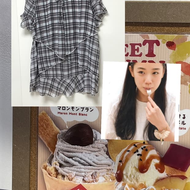 일본빈티지 모리걸 러블리 체크 리본 핑크 블라우스