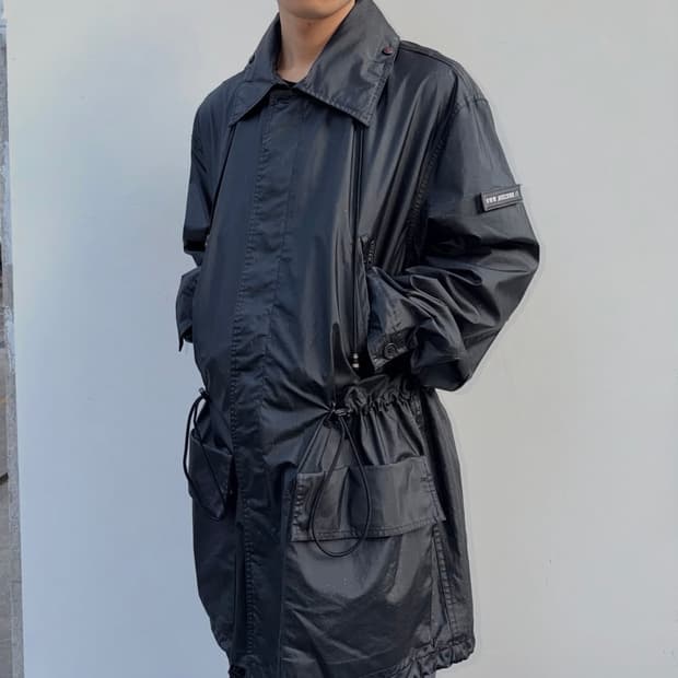 90s moschino jeans nylon coat