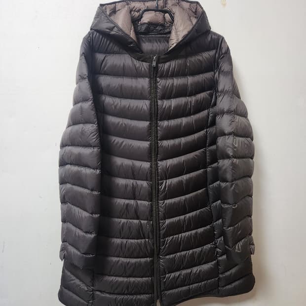 (새상품)지센 구스 롱 경량패딩 100