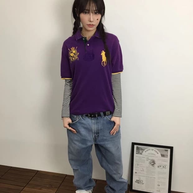 Polo Ralph Lauren Purple Crest Polo