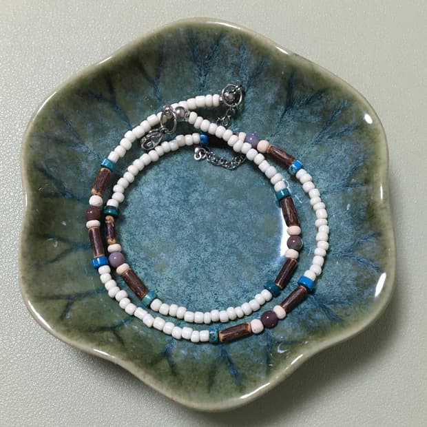 원석 비즈 목걸이