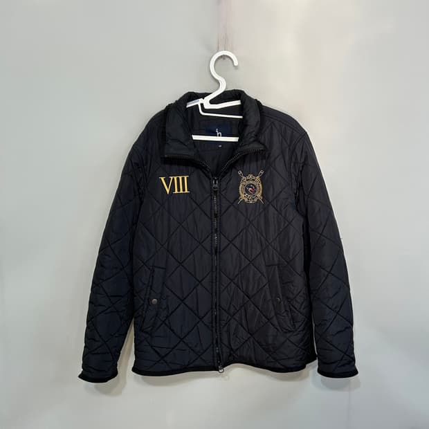 헤지스 남성 금장 자수 퀄팅 자켓 100