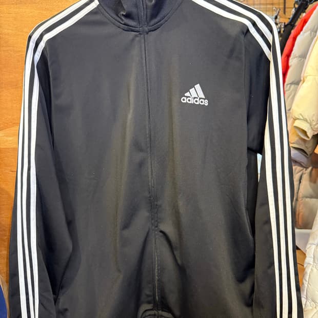아디다스 삼선 블랙 져지