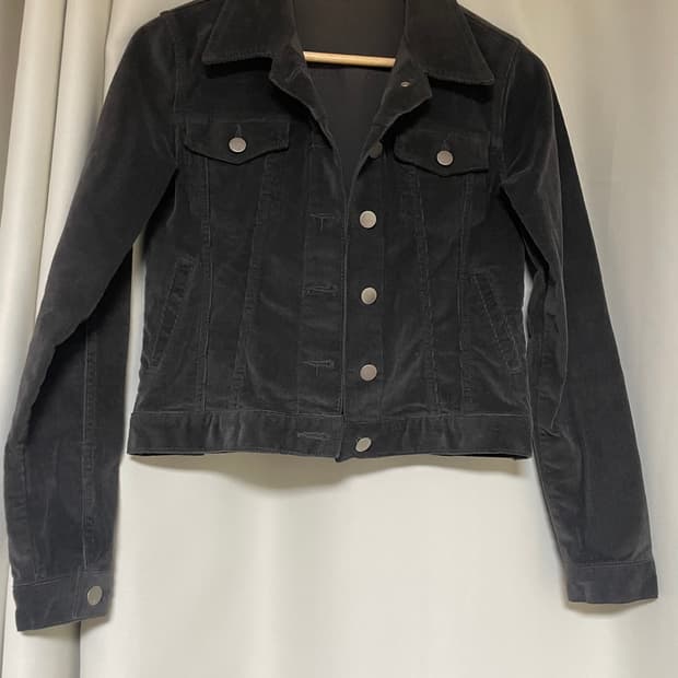 차콜 스웨이드 자켓