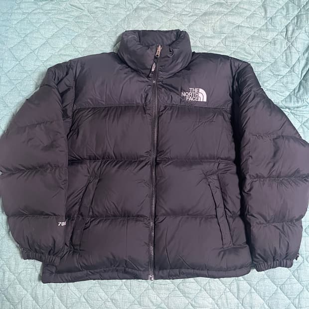 노스페이스 700 중앙로고 패딩 Msize 블랙(무광)