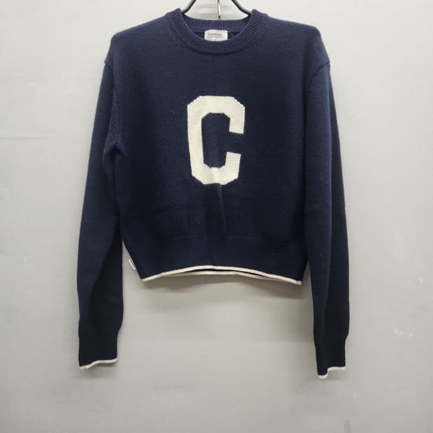 커버낫 빅로고 크롭 니트 M