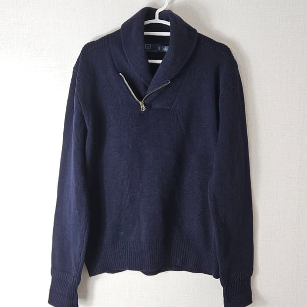 폴로 랄프로렌 숄카라 니트 하프집업 람포 스웨터 M