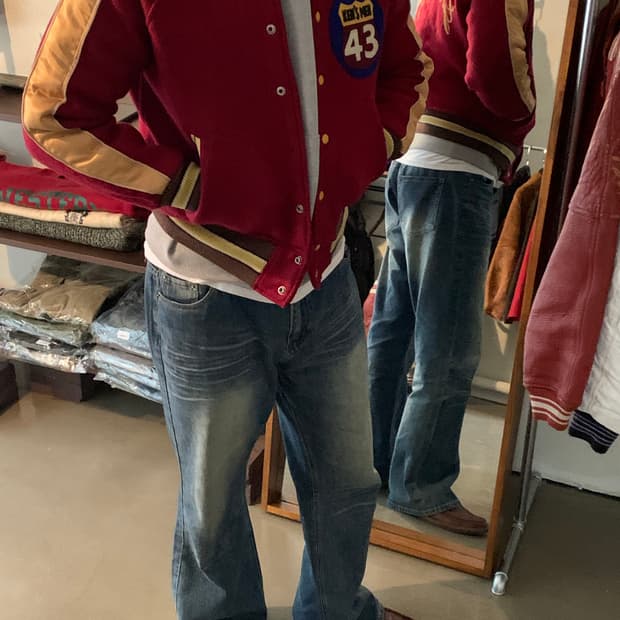 sugarcane 슈가케인 빈티지 바시티 자켓 스타디움