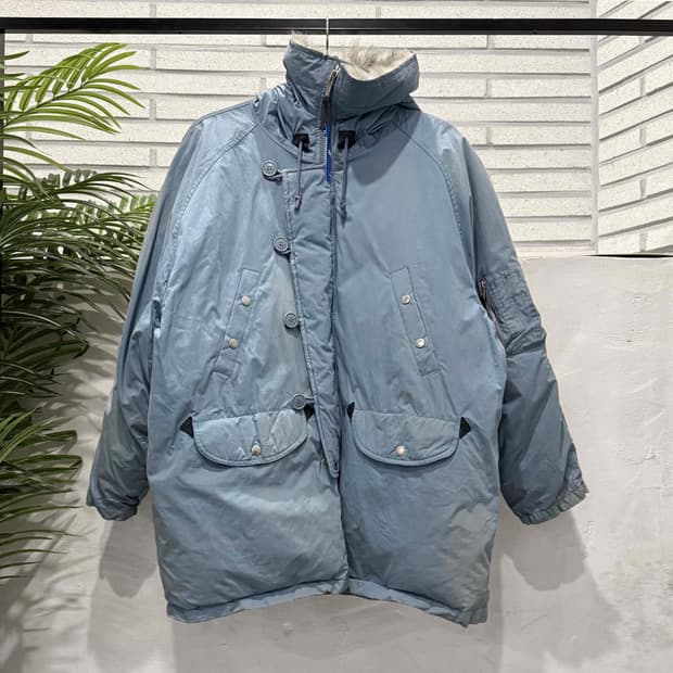 MIDCOAST 미드코스트 N-3B 덕다운 파카 빈티지 페이딩 디테일