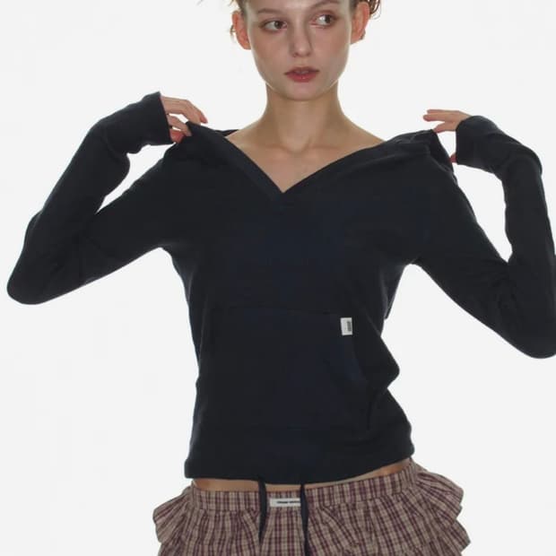 크랭크 소프트 립 후드 탑 네이비