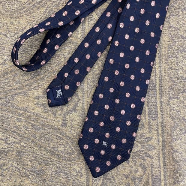 BURBERRY 버버리 실크 패턴 넥타이 하이엔드 명품 타이