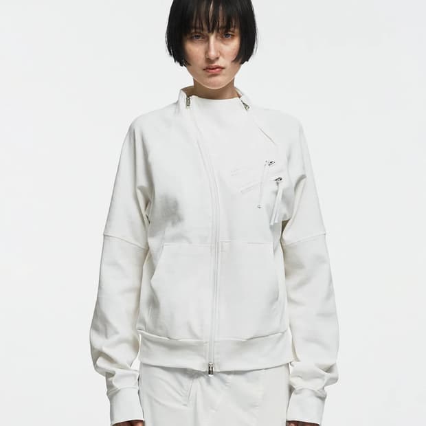 나체 ZIP DETAIL TRACK JERSEY IVORY