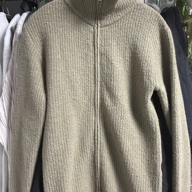 쓰리투에이티 투웨이 니트 집업 카키