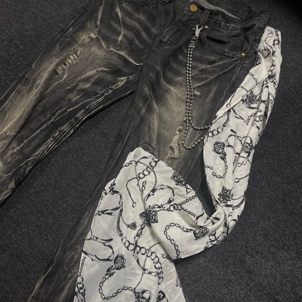 JPN Punk Chain silky scarf