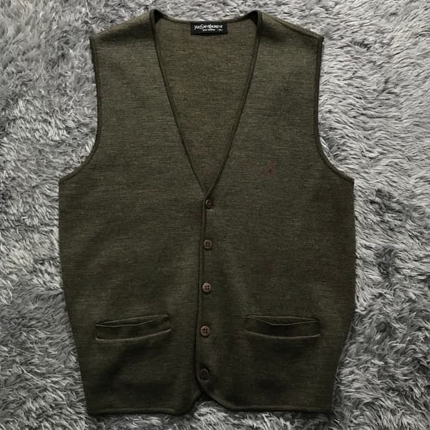 [[M, A급] 입생로랑(YSL) 브이넥 울 니트 조끼v17