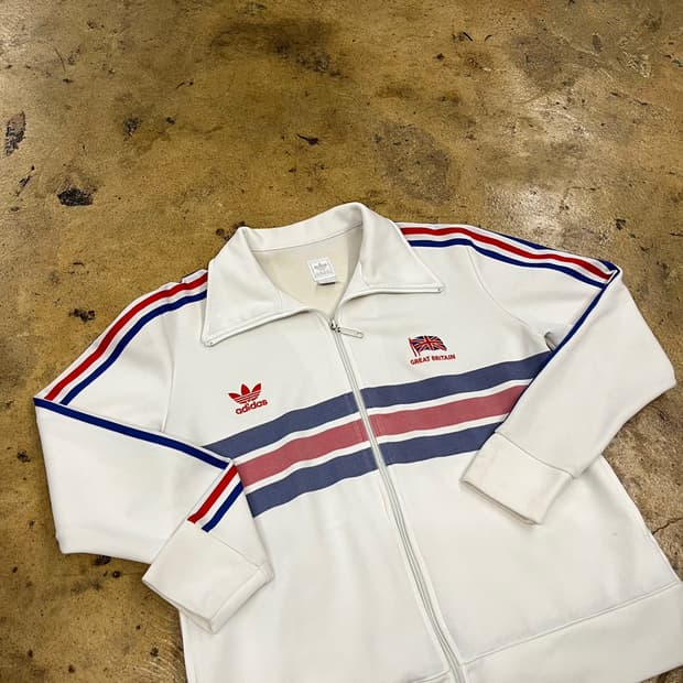아디다스 신영국 그레이트브리튼 흰빨 화이트 져지 트랙탑