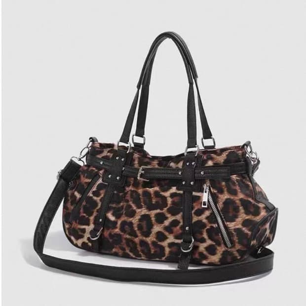 레오파드 패턴 토트백 숄더백