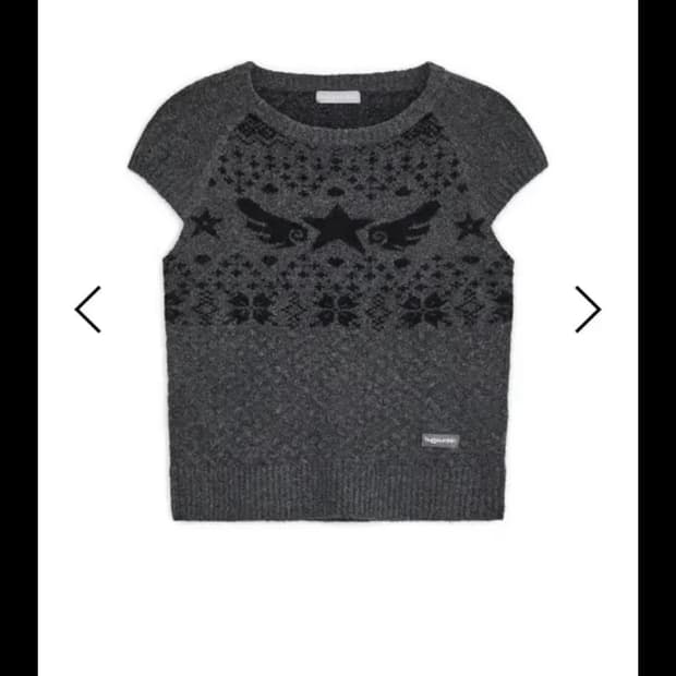 허그유어스킨 스타윙 니트탑