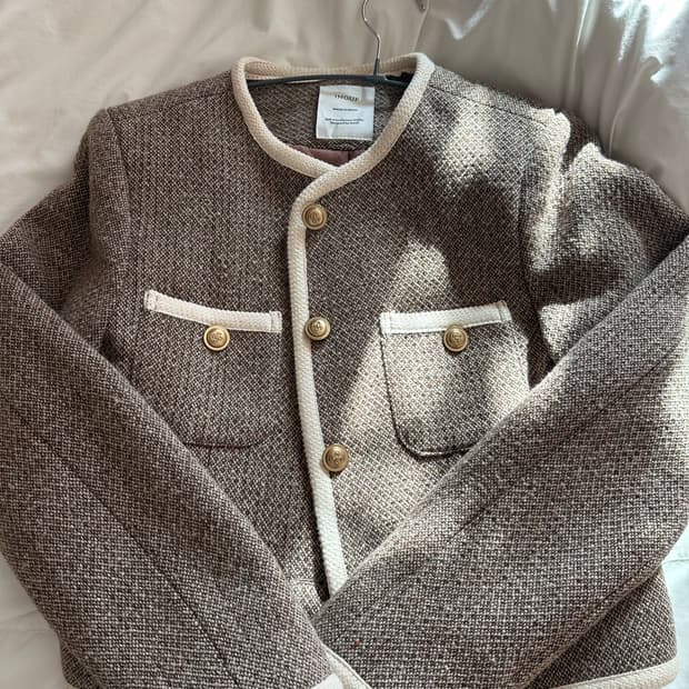 INOUF 브라운 트위드 자켓