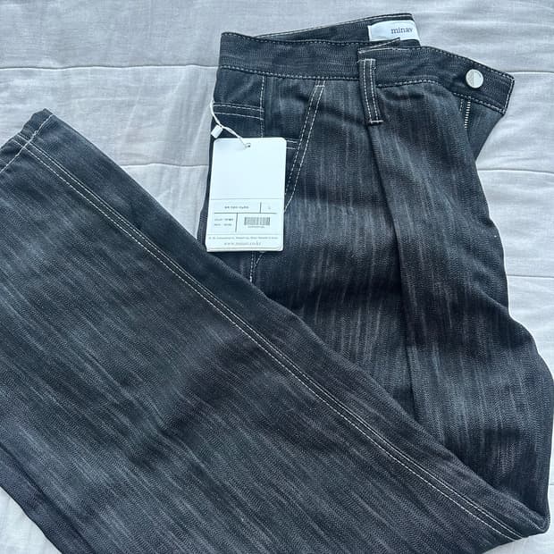 Minav 블랙 데님 레인블랙