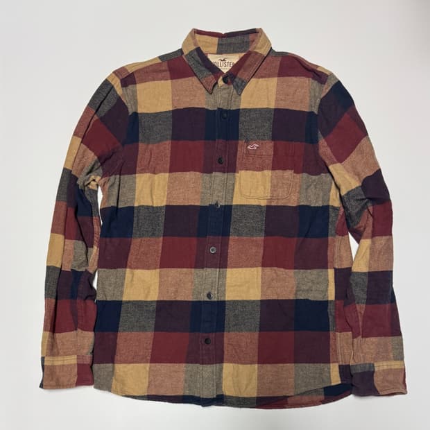 홀리스터 빈티지 멀티 컬러 체크 셔츠 L
