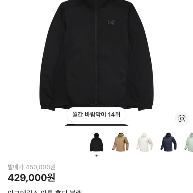 아크테릭스 아톰 후디
